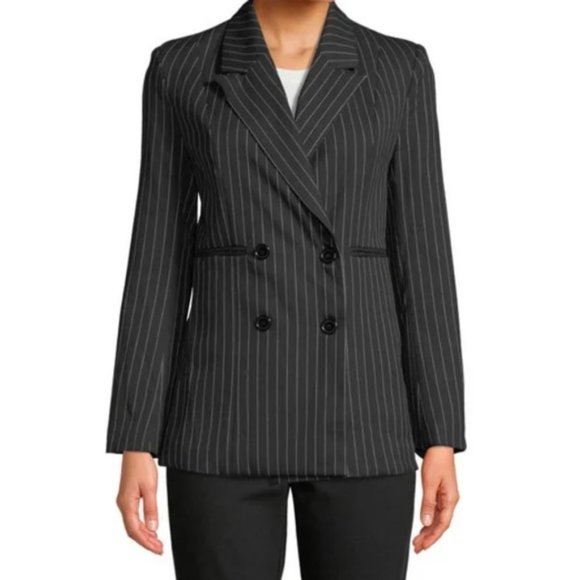 NWT ROMEO JULIET Pinstriped Double Breasted Blazer - Picture 4 of 8